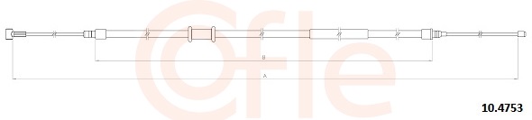 Cable, parking brake - 92.10.4753 COFLE