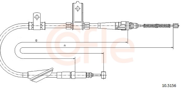 Cable, parking brake - 92.10.5156 COFLE