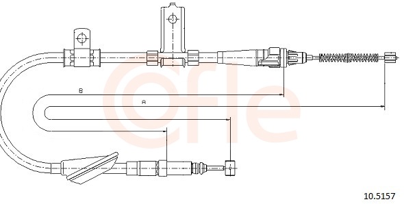 Cable, parking brake - 92.10.5157 COFLE