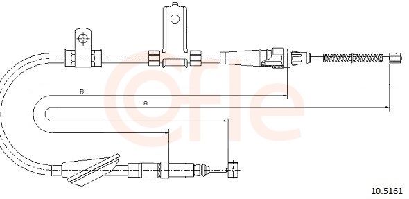 Cable, parking brake - 92.10.5161 COFLE