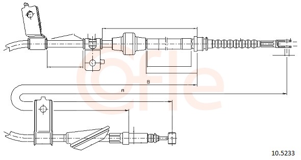 Cable, parking brake - 92.10.5233 COFLE