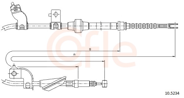Cable, parking brake - 92.10.5234 COFLE