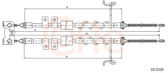 Cable, parking brake - 92.10.5335 COFLE