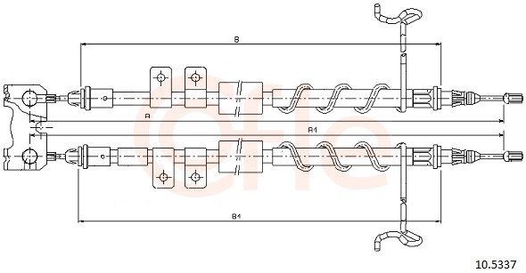 Cable, parking brake - 92.10.5337 COFLE