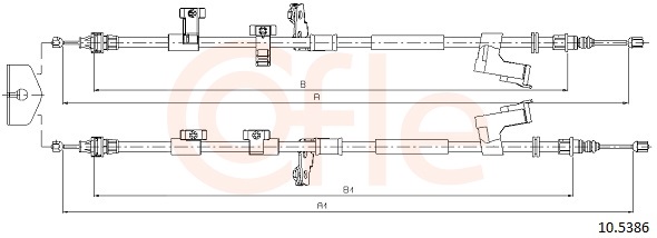 Cable, parking brake - 92.10.5386 COFLE