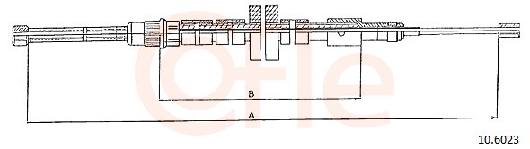 Cable, parking brake - 92.10.6023 COFLE