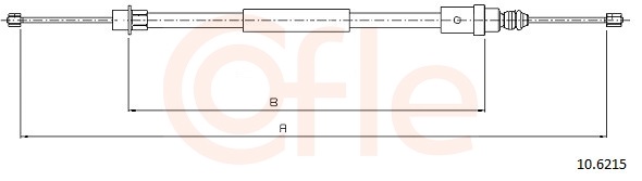 Cable, parking brake - 92.10.6215 COFLE