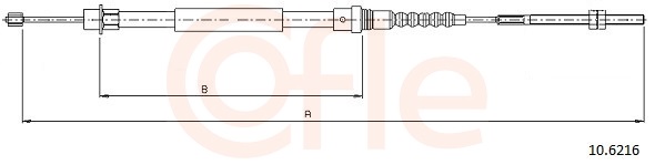 Cable, parking brake - 92.10.6216 COFLE