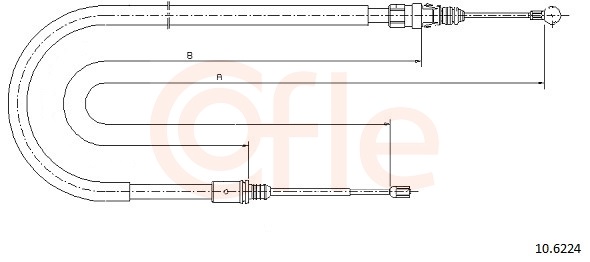Cable, parking brake - 92.10.6224 COFLE