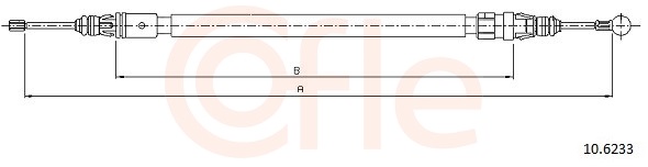 Cable, parking brake - 92.10.6233 COFLE