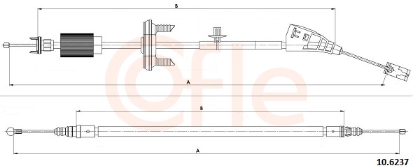 Cable, parking brake - 92.10.6237 COFLE