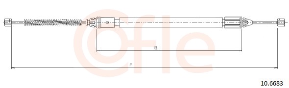Cable, parking brake - 92.10.6683 COFLE