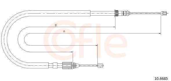 Cable, parking brake - 92.10.6685 COFLE