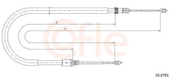 Cable, parking brake - 92.10.6791 COFLE