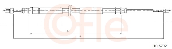 Cable, parking brake - 92.10.6792 COFLE