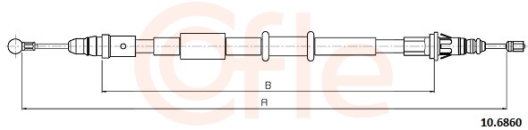 Cable, parking brake - 92.10.6860 COFLE