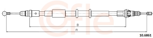 Cable, parking brake - 92.10.6861 COFLE