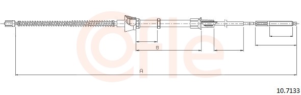 Cable, parking brake - 92.10.7133 COFLE