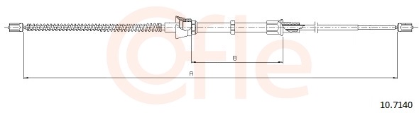 Cable, parking brake - 92.10.7140 COFLE