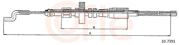 Cable, parking brake - 92.10.7391 COFLE