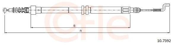 Cable, parking brake - 92.10.7392 COFLE