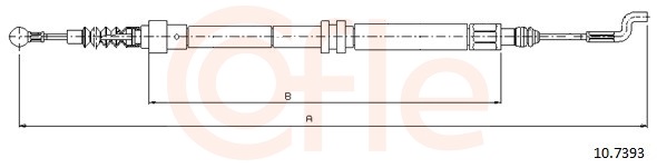 Cable, parking brake - 92.10.7393 COFLE