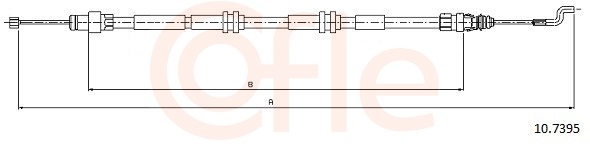 Cable, parking brake - 92.10.7395 COFLE