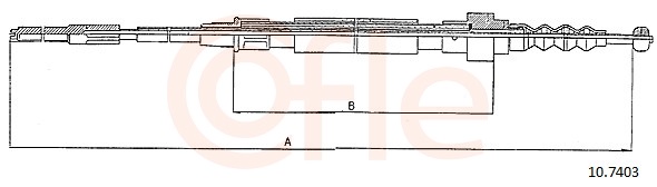 Cable, parking brake - 92.10.7403 COFLE