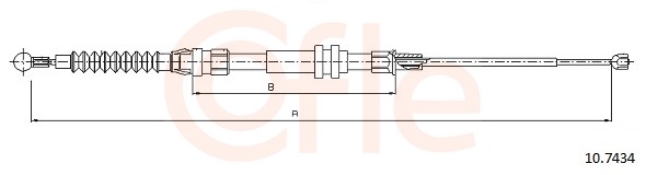 Cable, parking brake - 92.10.7434 COFLE