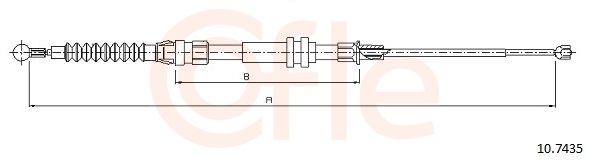 Cable, parking brake - 92.10.7435 COFLE