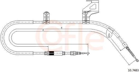 Cable, parking brake - 92.10.7483 COFLE
