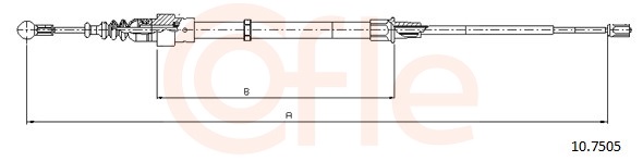 Cable, parking brake - 92.10.7505 COFLE