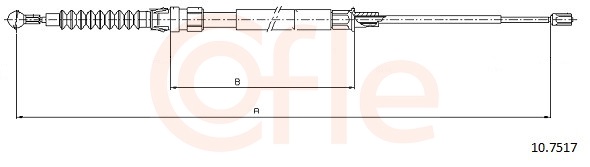 Cable, parking brake - 92.10.7517 COFLE