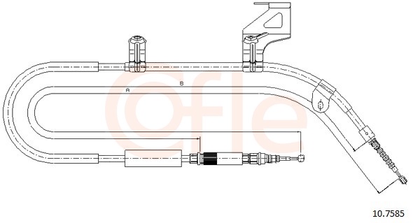 Cable, parking brake - 92.10.7585 COFLE