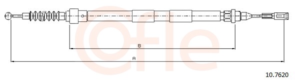 Cable, parking brake - 92.10.7620 COFLE