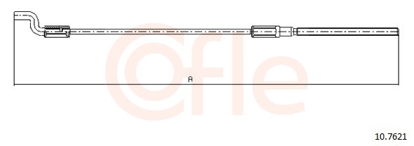 Cable, parking brake - 92.10.7621 COFLE