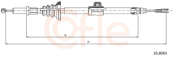 Cable, parking brake - 92.10.8063 COFLE