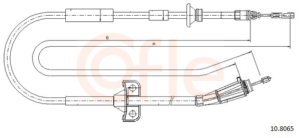 Cable, parking brake - 92.10.8065 COFLE