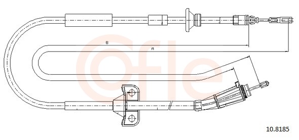 Cable, parking brake - 92.10.8185 COFLE