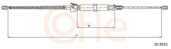 Cable, parking brake - 92.10.9032 COFLE