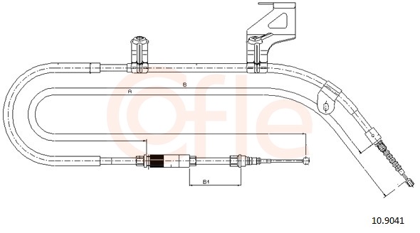 Cable, parking brake - 92.10.9041 COFLE