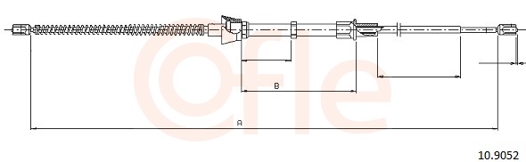Cable, parking brake - 92.10.9052 COFLE