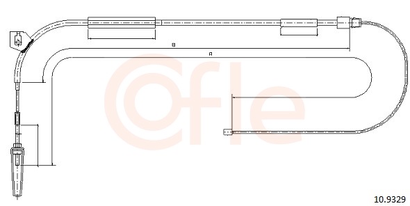 Cable, parking brake - 92.10.9329 COFLE