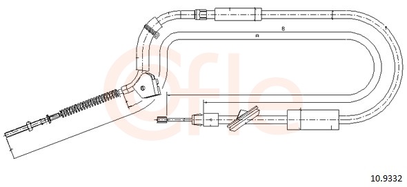 Cable, parking brake - 92.10.9332 COFLE
