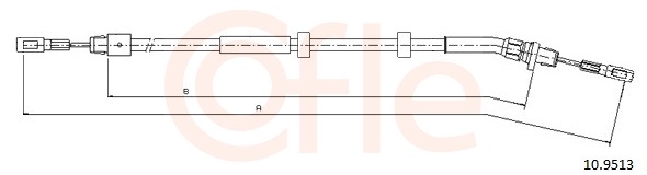 Cable, parking brake - 92.10.9513 COFLE