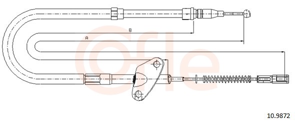 Cable, parking brake - 92.10.9872 COFLE