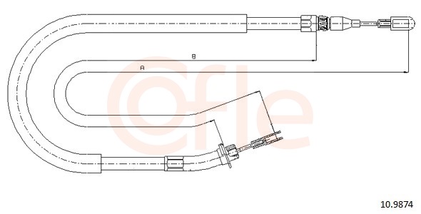 Cable, parking brake - 92.10.9874 COFLE