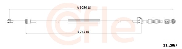 Cavo comando, Cambio manuale - 92.11.2888 COFLE