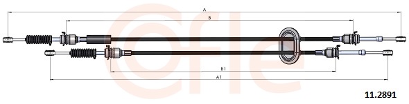 Cable, manual transmission - 92.11.2891 COFLE