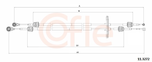 Cable, manual transmission - 92.11.3272 COFLE